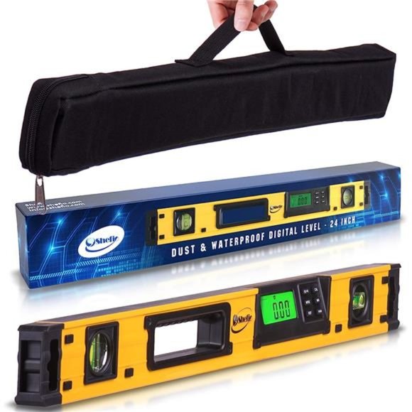 24-Inch Professional Digital Magnetic Level -IP54 Dust and Waterproof Electronic - Picture 1 of 6